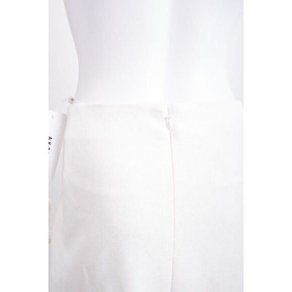 Akris Punto Womens Straight Skirt Stretch Sz 16 White Viscose NWT Lined - Picture 5 of 7